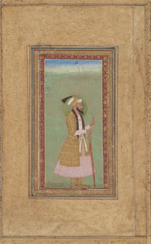 Portrait of a Prince with a Ruby by Indian 18th Century, drawing, 1700-1800