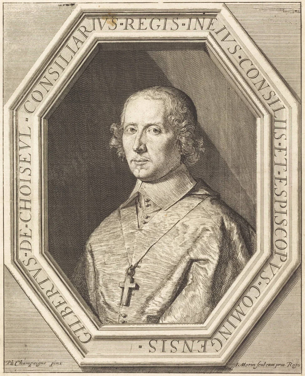 Gilbert de Choiseul du Plessis Praslin by Jean Morin; Philippe de Champaigne, print, 1600-1650