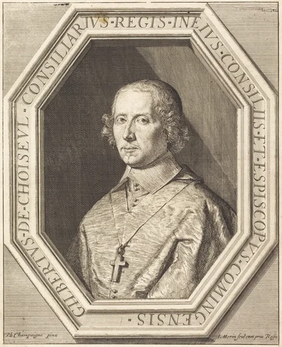 Gilbert de Choiseul du Plessis Praslin by Jean Morin; Philippe de Champaigne, print, 1600-1650