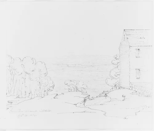 From Pine Orchard, Catskills (from Sketchbook) by John William Casilear, artwork, 1834-1838