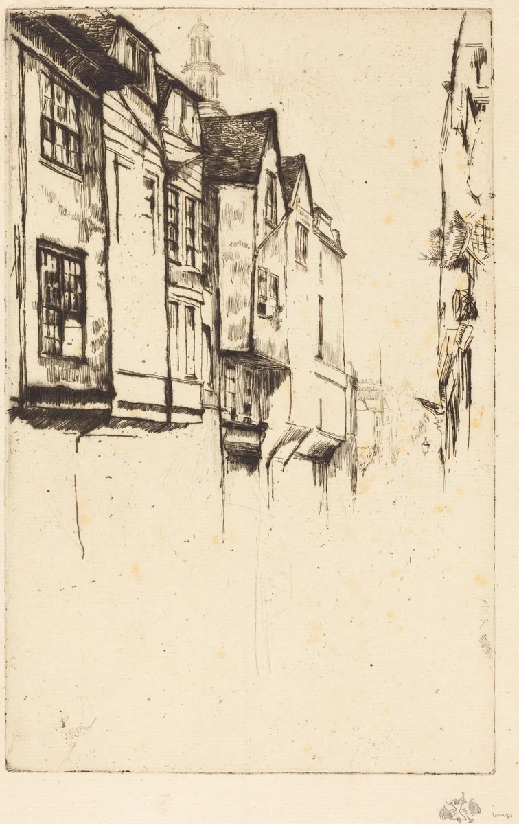 Wych Street by James McNeill Whistler, print, 1877