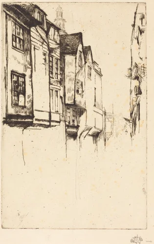 Wych Street by James McNeill Whistler, print, 1877