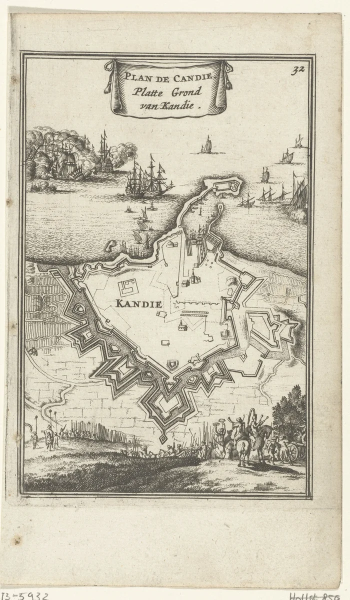 Illustratie voor 'Den Arbeid van Mars' van Allain Manesson Mallet by Romeyn de Hooghe, print, 1672