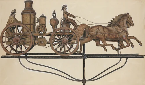 Weather Vane: Model Fire Engine by Beverly Chichester, index of american design, 1937