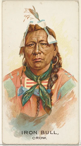 Iron Bull, Crow, from the American Indian Chiefs series (N2) for Allen & Ginter Cigarettes Brands by Allen & Ginter, print, 1888
