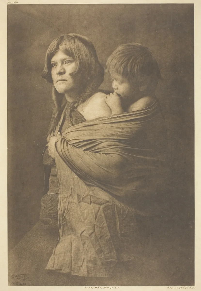 A Hopi Mother by Edward Curtis, print, 1921