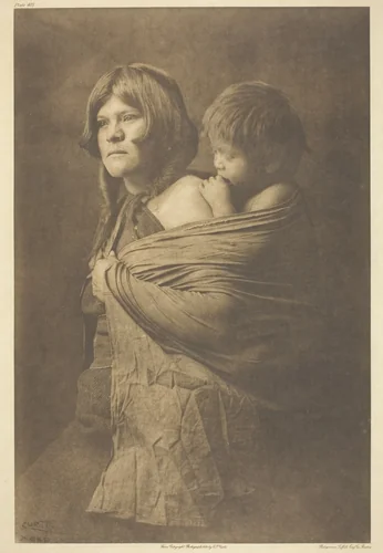 A Hopi Mother by Edward Curtis, print, 1921