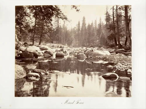 Merced River by Carleton E. Watkins, photograph, 1870-1874