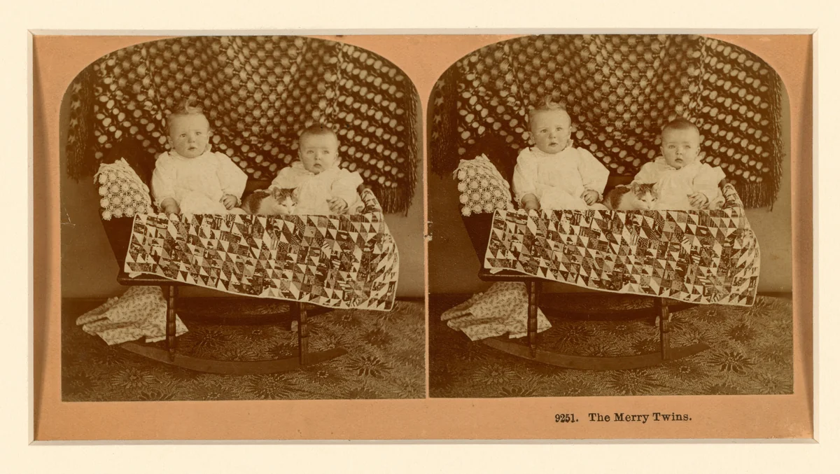 The Merry Twins by B. W. Kilburn, textile