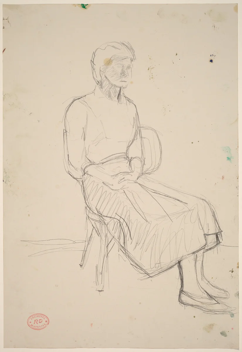 Untitled [woman seated] by Richard Diebenkorn, drawing, 1955-1967