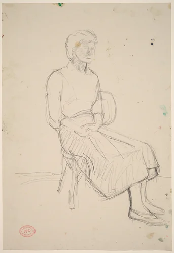 Untitled [woman seated] by Richard Diebenkorn, drawing, 1955-1967