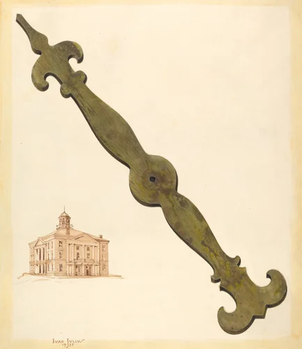 Bishop Hill: Clock Hand by Ivar Julius, index of american design, 1937