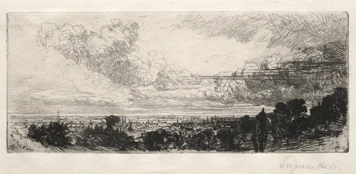 Out of Study Window by Francis Seymour-Haden, print, 1862