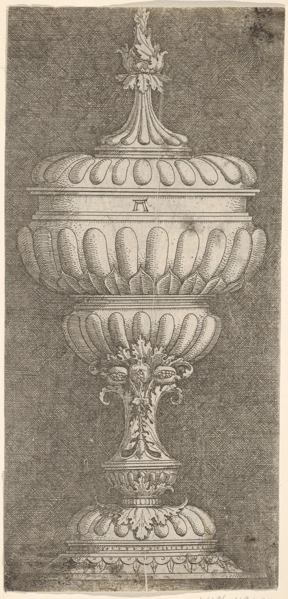 Covered Goblet with Three Pomegranates by Albrecht Altdorfer, print, 1500-1538