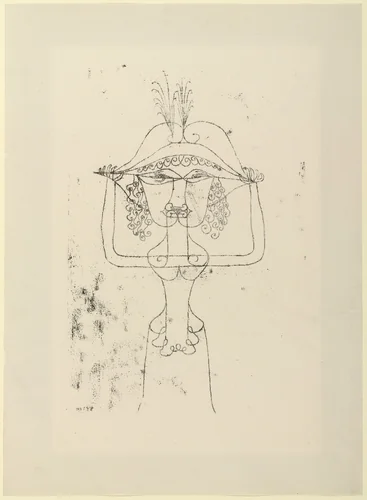 Singer of the Comic Opera (Die Sängerin der komischen Oper) by Paul Klee, print, 1925