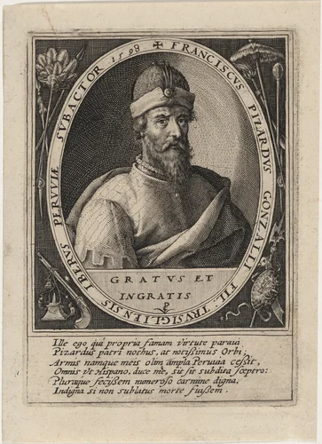 Francisco Pizarro by Crispijn van de Passe I, print, 1598