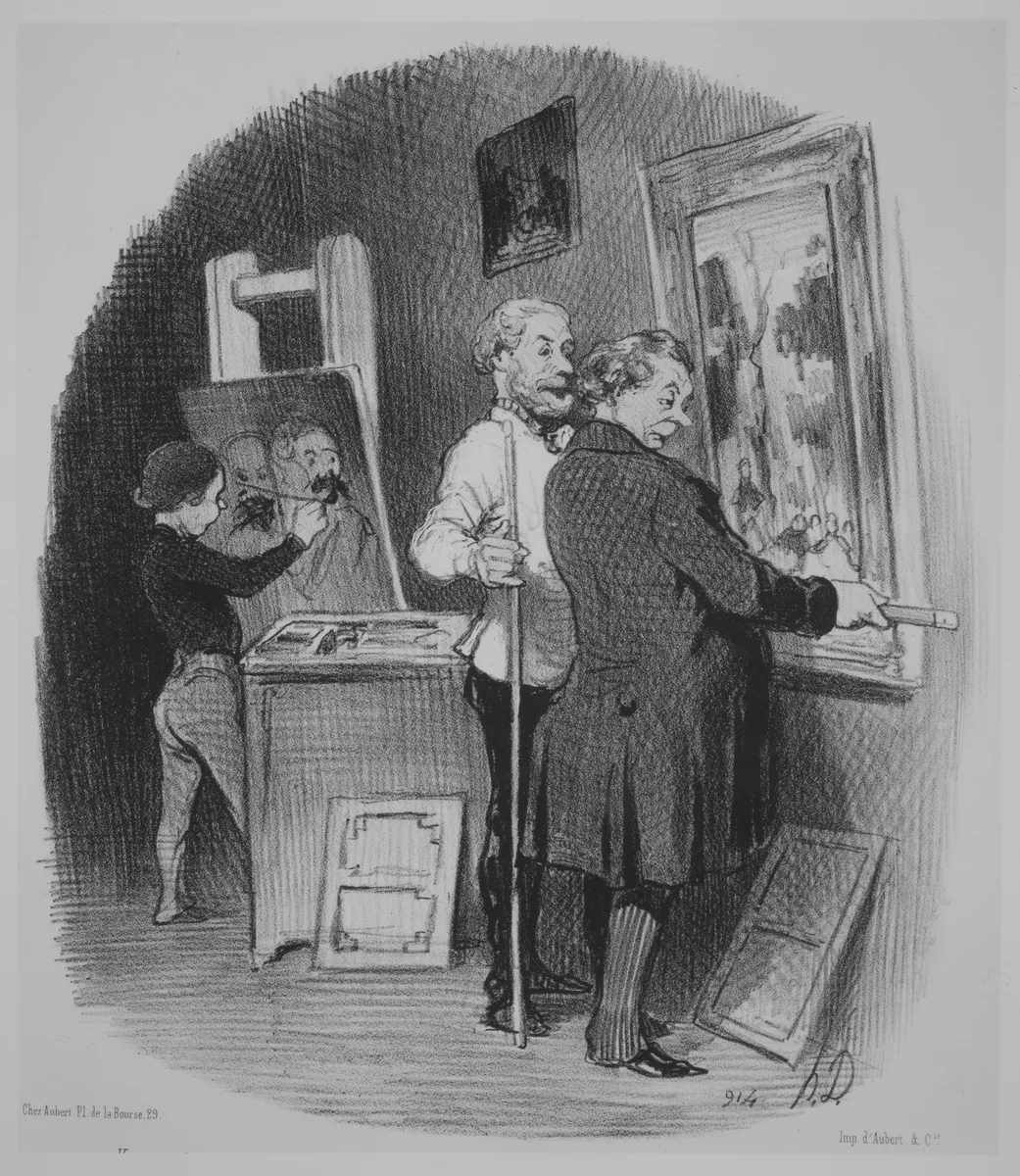 Votre tableau me plairait aussi...., from Les Bons Bourgeois, published in Le Charivari, October 12, 1846 by Honoré Daumier, print, 1846