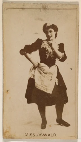 Miss Oswald, from the Actresses series (N245) issued by Kinney Brothers to promote Sweet Caporal Cigarettes by Kinney Brothers Tobacco Company, photograph, 1890