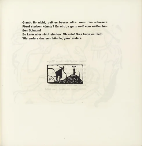 Hill, Tree, Clouds and Figure (Hügel, Baum, Wolken und Figur) (tailpiece, folio 43) from Klänge (Sounds) by Wassily Kandinsky, illustrated book, 1913