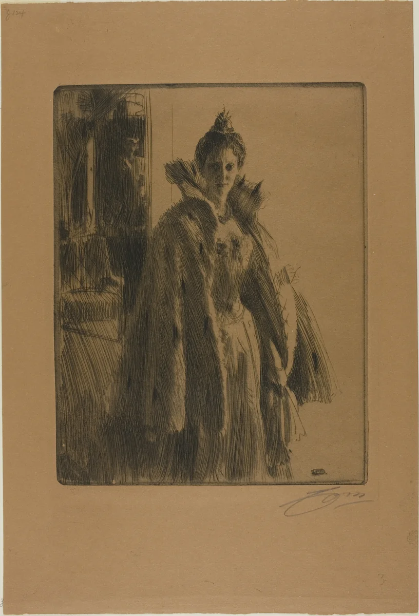 H. R. H. Princess Ingeborg of Sweden II by Anders Zorn, print, 1900
