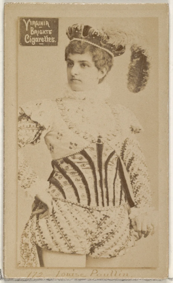 Card 772, Louise Paullin, from the Actors and Actresses series (N45, Type 2) for Virginia Brights Cigarettes by Allen & Ginter, photograph, 1885-1891