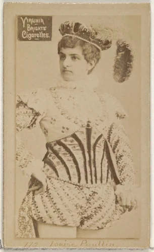 Card 772, Louise Paullin, from the Actors and Actresses series (N45, Type 2) for Virginia Brights Cigarettes by Allen & Ginter, photograph, 1885-1891