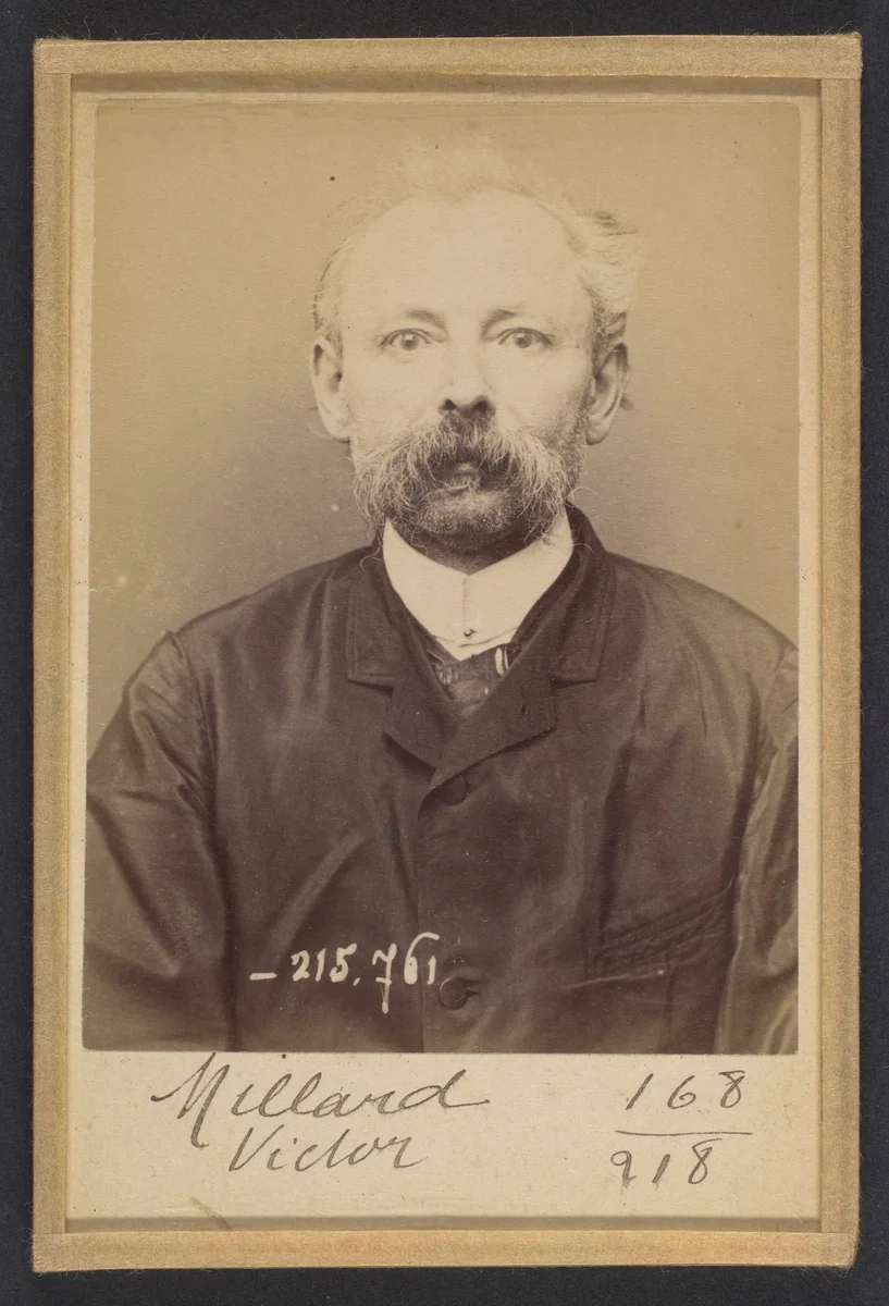 Millard. Victor. 53 ans, né le 5/6/40 à Moyon (Oise). Cordonnier. 16/3/94. by Alphonse Bertillon, photograph, 1894