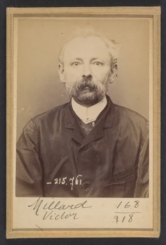 Millard. Victor. 53 ans, né le 5/6/40 à Moyon (Oise). Cordonnier. 16/3/94. by Alphonse Bertillon, photograph, 1894