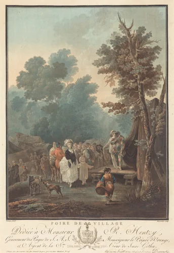 Foire de Village by Charles-Melchior Descourtis; Nicolas Antoine Taunay, print, 1788