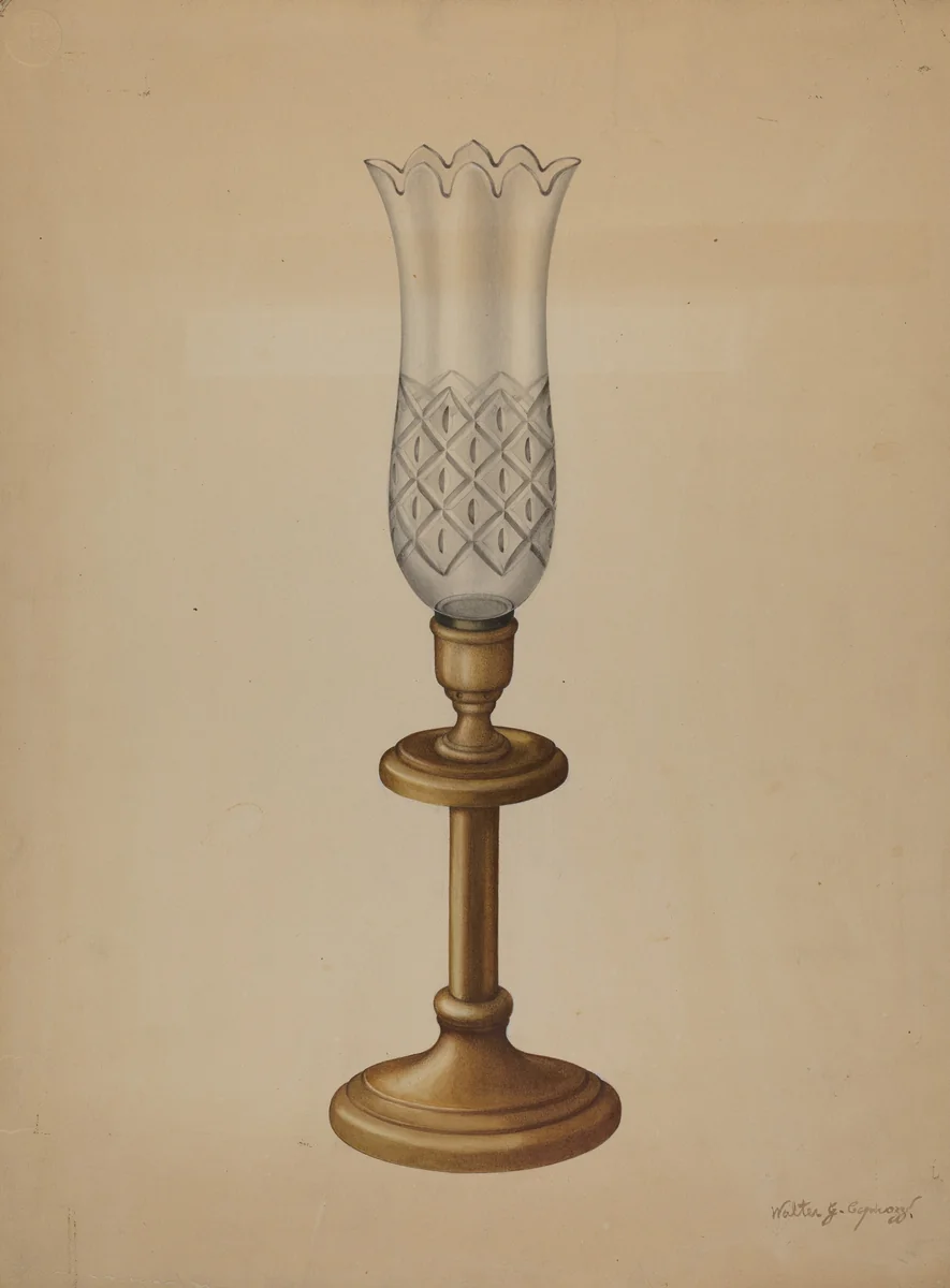 Lamp by Walter G. Capuozzo, index of american design, 1939