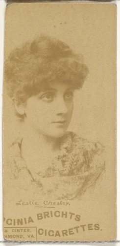 Leslie Chester, from the Actors and Actresses series (N45, Type 1) for Virginia Brights Cigarettes by Allen & Ginter, photograph, 1885-1891
