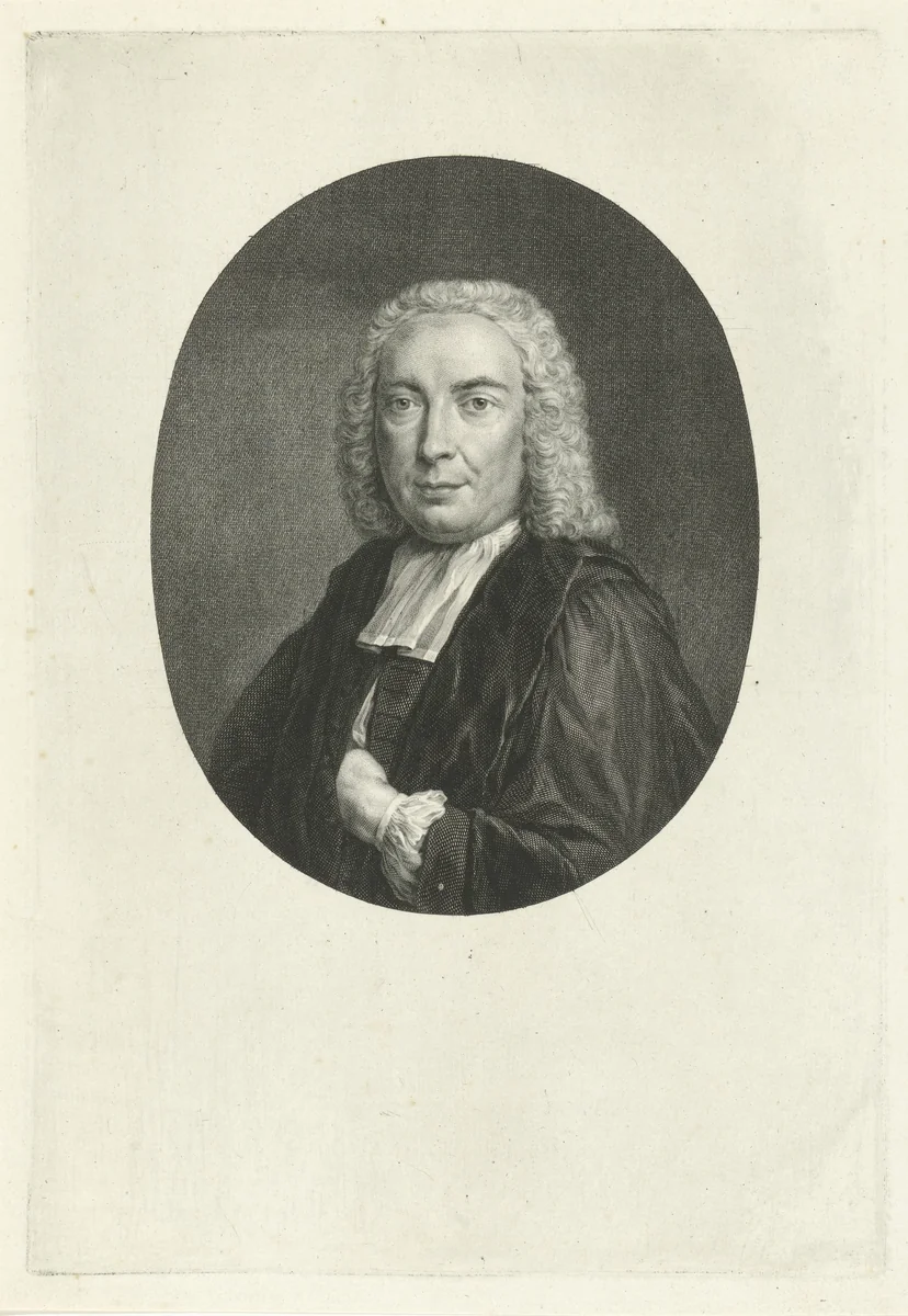 Portret van Johannes Lulofs by Jacob Houbraken, print, 1747-1749
