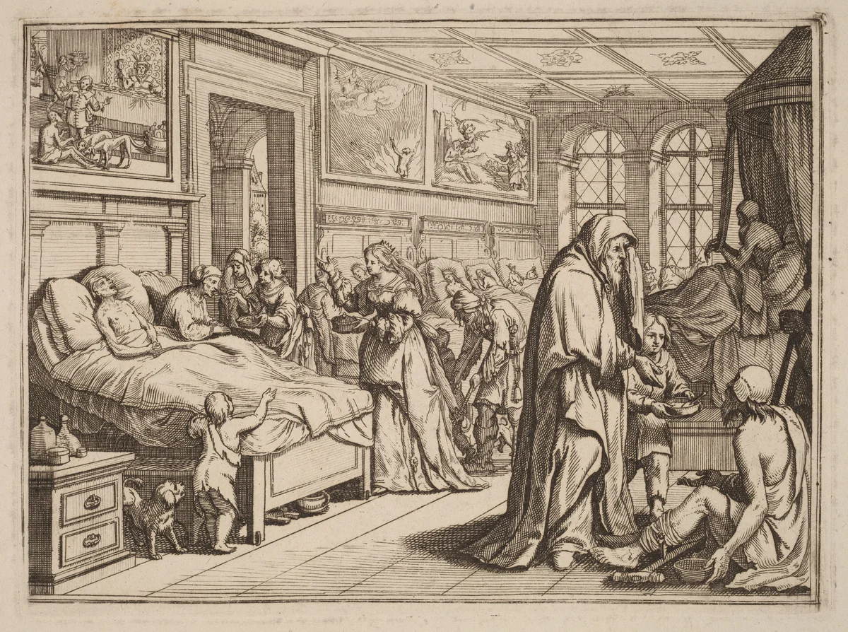 Caring for the Ill by Conrad Meyer, portfolio, 1618-1689