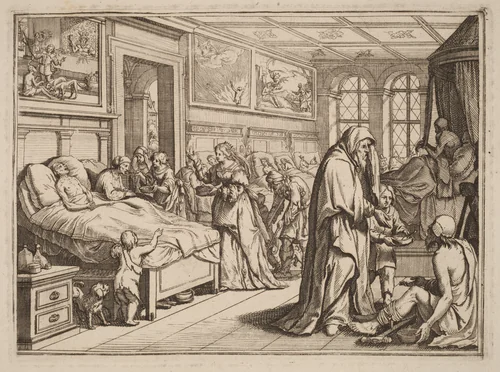 Caring for the Ill by Conrad Meyer, portfolio, 1618-1689