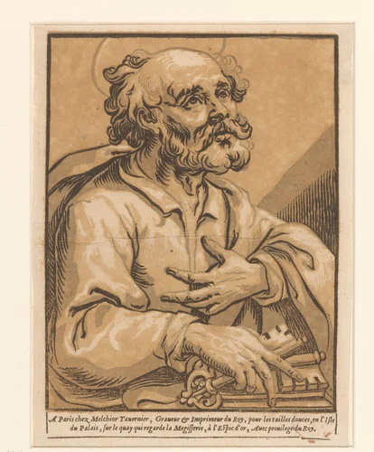 Apostel Petrus by Ludwig Büsinck, print, 1600-1669