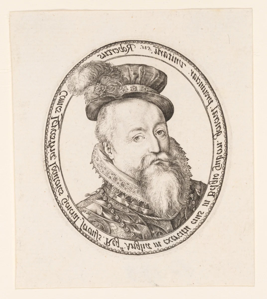 Robert Dudley, Earl of Leicester by Hendrick Goltzius, print, 1586