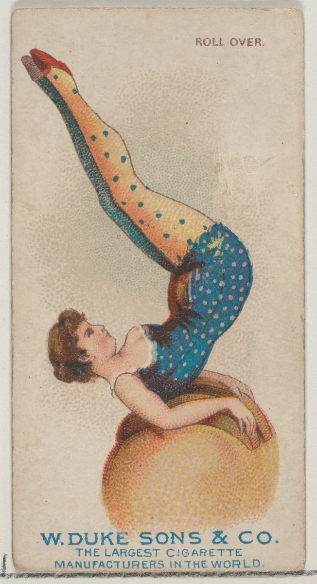 Roll Over, from the Gymnastic Exercises series (N77) for Duke brand cigarettes by W. Duke, Sons & Co., print, 1887