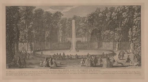 Pool of the Muses at Marli by Jacques Rigaud, print, 1700-1754