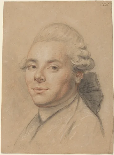 Head of a Gentleman [recto] by Joseph Ducreux, drawing, 1770-1780