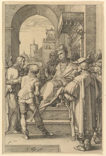 Christ Before Pilate, from "The Passion of Christ" by Hendrick Goltzius, print, 1596