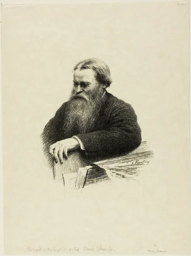Portrait of the Artist Edwin Edwards by Henri Fantin-Latour, print, 1892