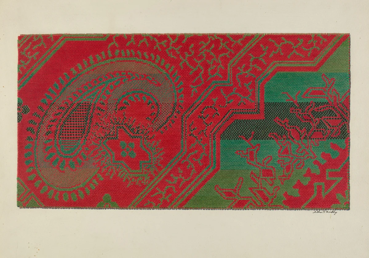 Carpet by Arthur G. Merkley, index of american design, 1940
