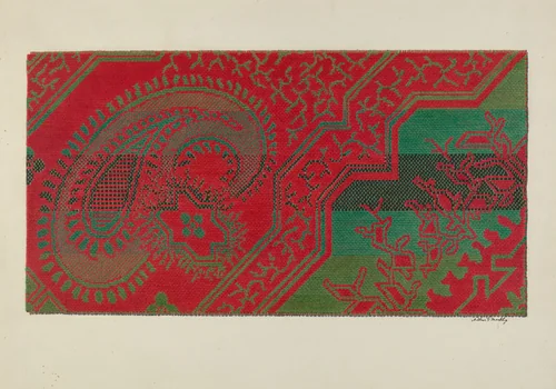 Carpet by Arthur G. Merkley, index of american design, 1940