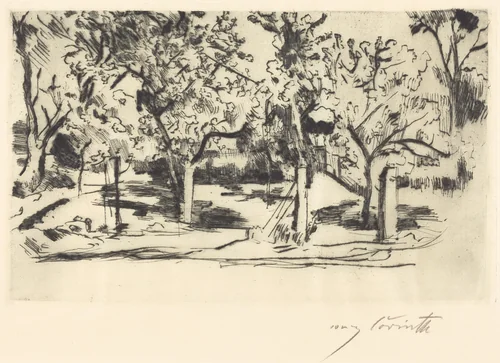 Obstgarten (Orchard) by Lovis Corinth, print, 1918