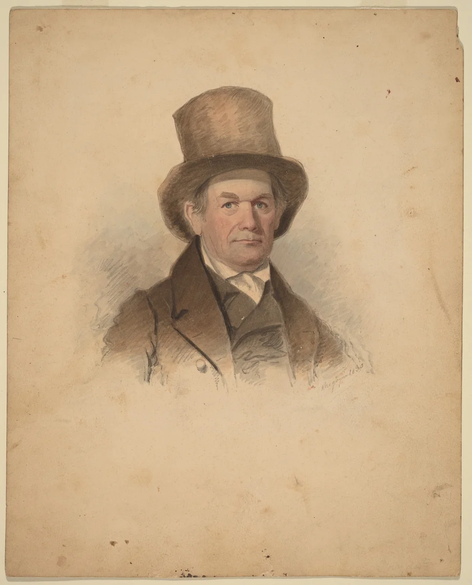 Portrait of a Gentleman by James Hamilton Shegogue, drawing, 1830