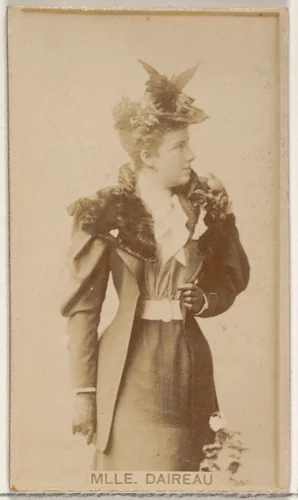 Mlle. Daireaux, from the Actors and Actresses series (N45, Type 8) for Virginia Brights Cigarettes by Allen & Ginter, photograph, 1885-1891