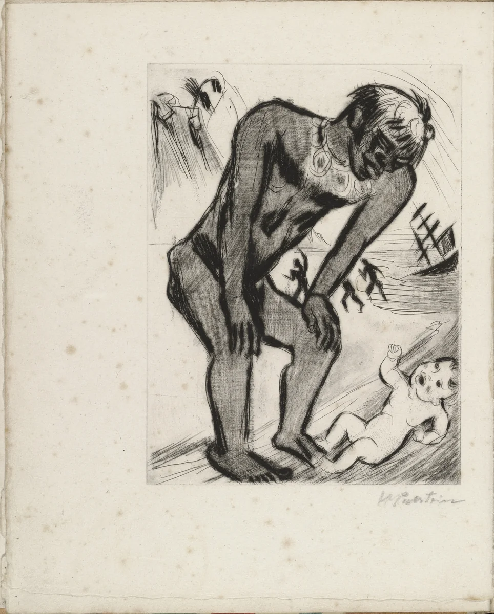 Frontispiece from Yali und sein weisses Weib (Yali and His White Wife) by Max Pechstein, illustrated book, 1923