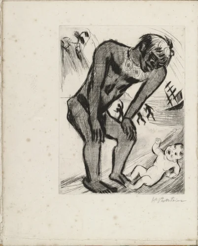 Frontispiece from Yali und sein weisses Weib (Yali and His White Wife) by Max Pechstein, illustrated book, 1923