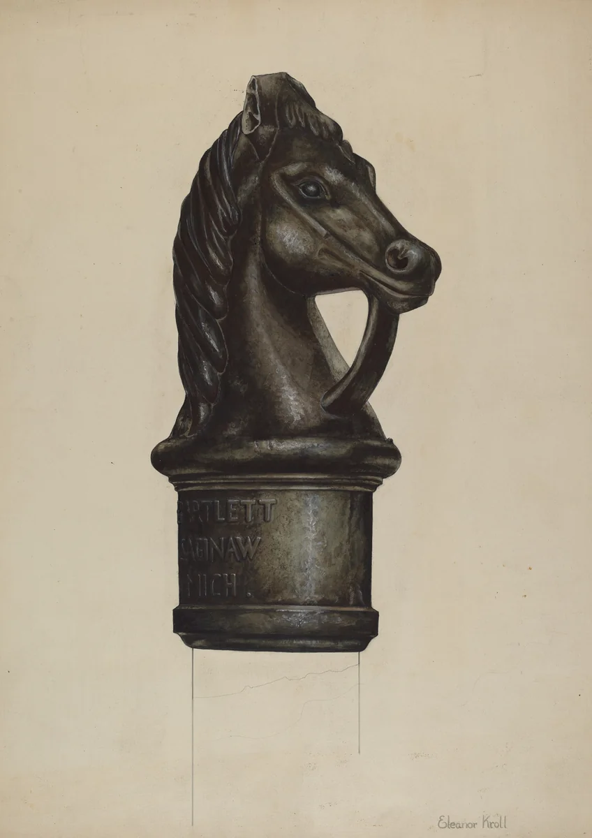 Hitching Post by Eleanor Kroll, index of american design, 1937