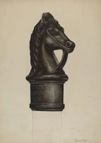 Hitching Post by Eleanor Kroll, index of american design, 1937